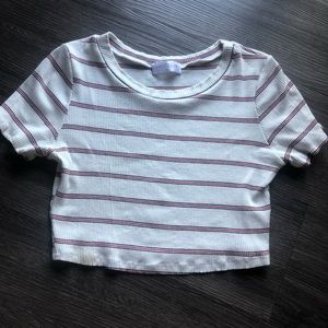 NWOT Boutique Red White and Blue Striped Crop Top